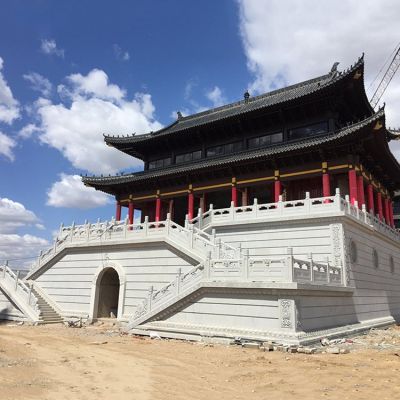景区寺庙汉白玉雕刻台阶防护扶手栏板博鱼网页版