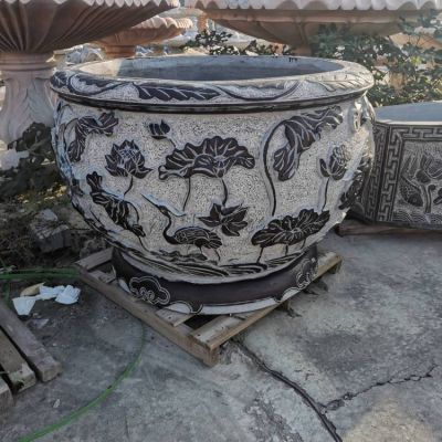 水钵石雕喷泉流水大理石庭院户外水景水池循环鱼缸摆件花盆博鱼网页版