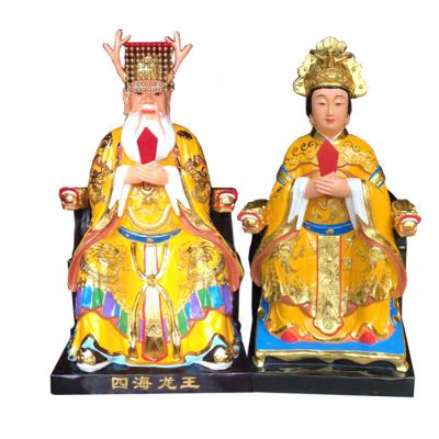 玻璃钢彩绘寺庙龙母和龙王博鱼网页版