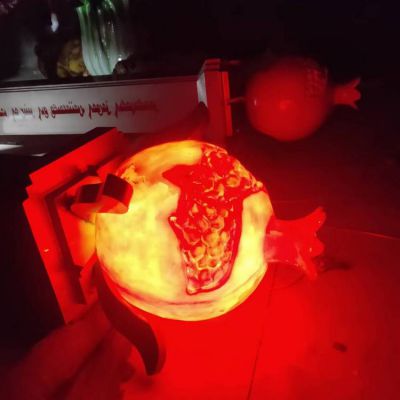 玻璃钢发光石榴灯摆件公园景观博鱼网页版
