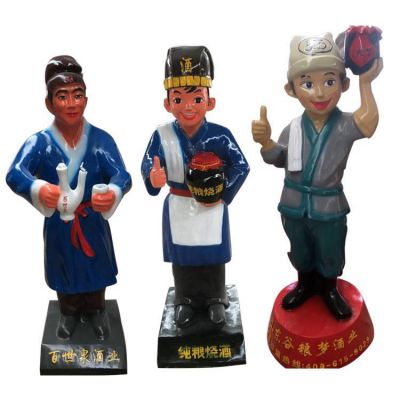 玻璃钢酒仙酒圣博鱼网页版   玻璃钢人物博鱼网页版  卡通彩绘迎宾招财摆件