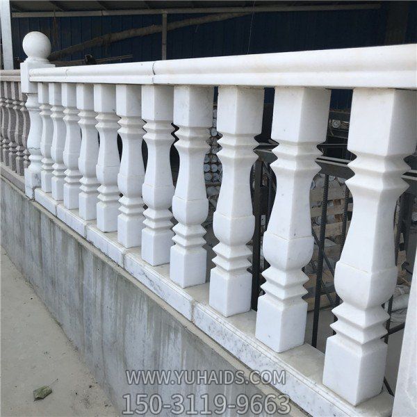 别墅庭院汉白玉雕刻欧式防护栏杆石柱博鱼网页版