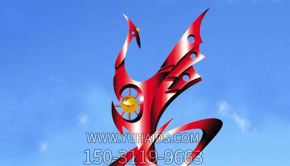 公园城市创意抽象玻璃钢红色凤凰博鱼网页版