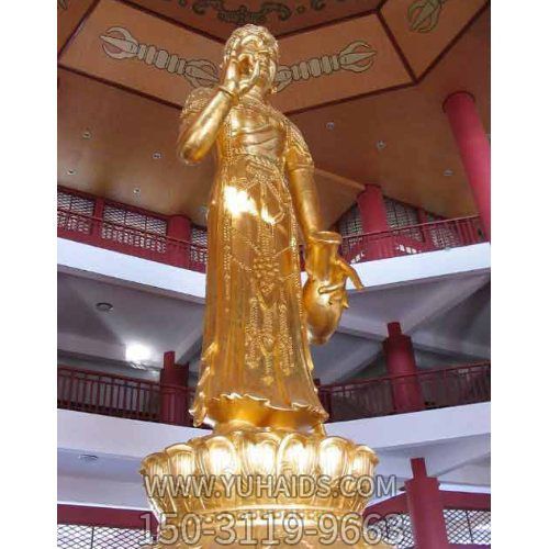 宗教寺庙大型铸铜喷金烤漆佛像博鱼网页版