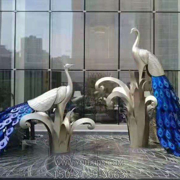 不锈钢酒店户外大型抽象孔雀博鱼网页版