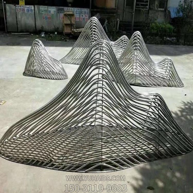 金属不锈钢镂空户外景区水景摆件假山博鱼网页版