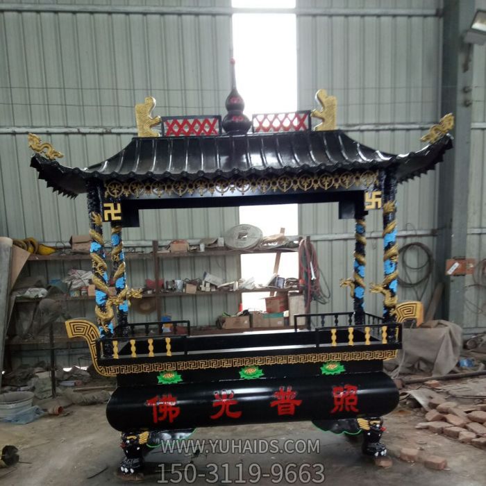 佛教寺院摆放彩绘喷漆香炉博鱼网页版