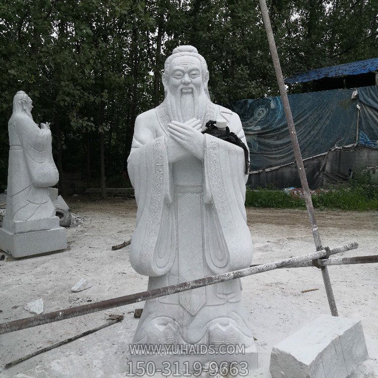 孔子石雕像，汉白玉大理石石雕孔圣人博鱼网页版