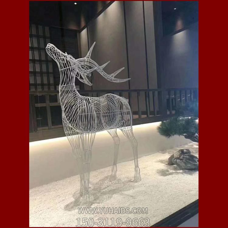 室内园林不锈钢金属拉丝抽象梅花鹿博鱼网页版