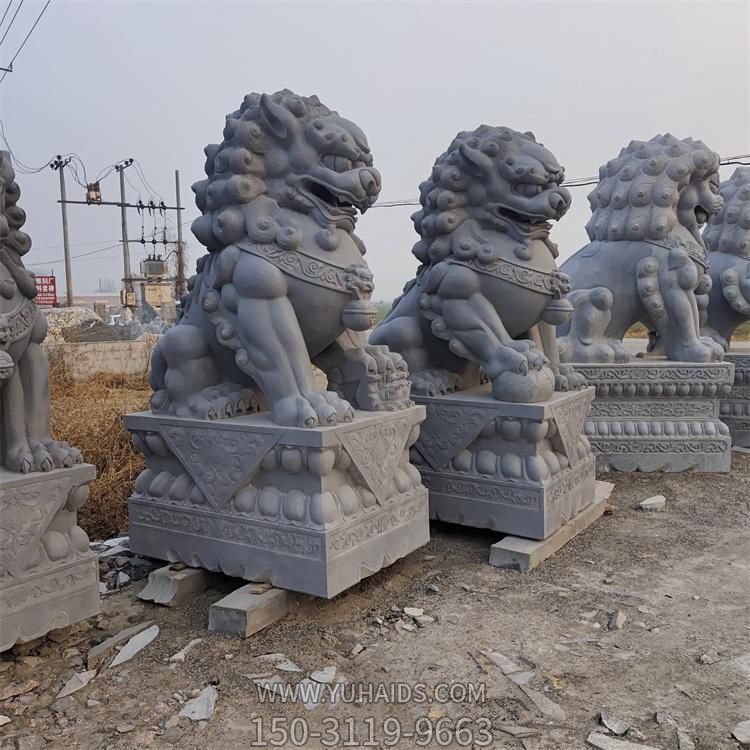 大理石石雕户外园林景观石雕狮子博鱼网页版