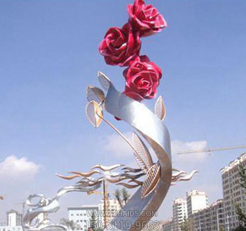 不锈钢广场景观玫瑰花博鱼网页版