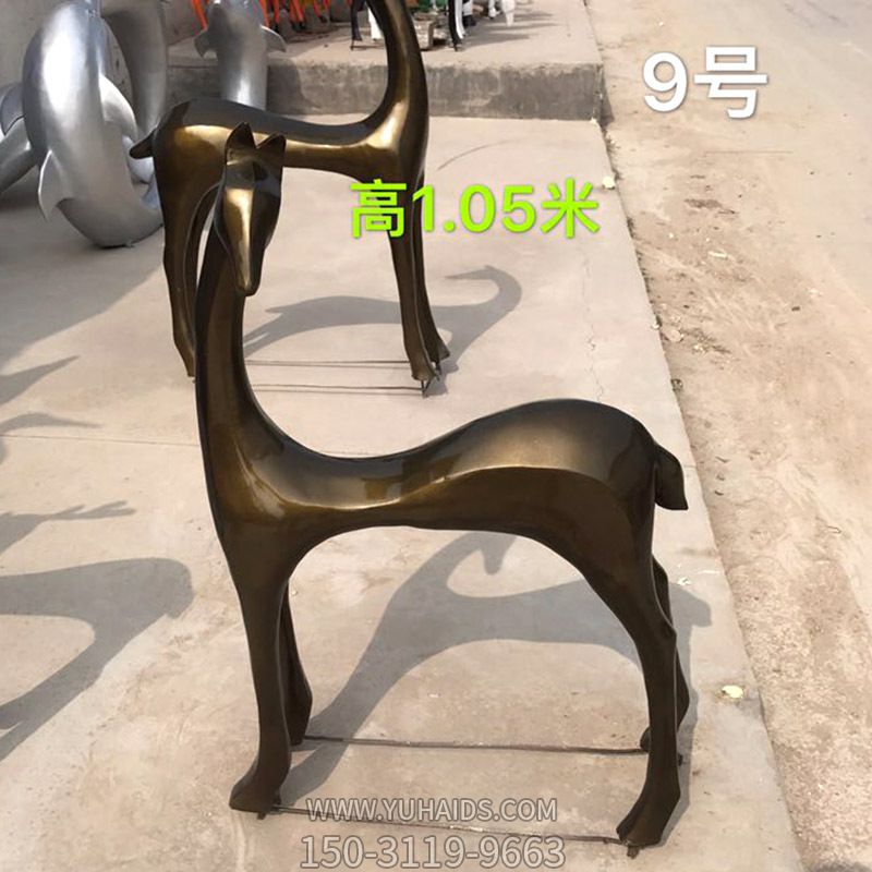 户外抽象几何不锈钢仿铜鹿博鱼网页版