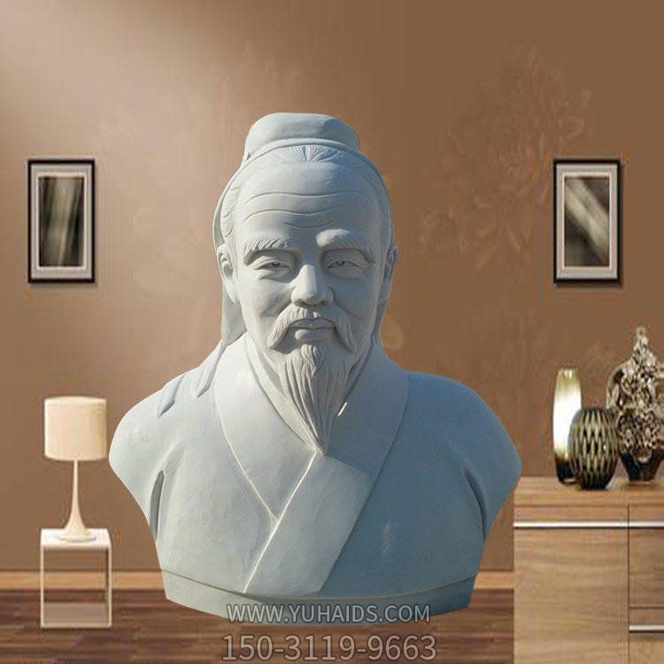 古代名人胸像大理石石雕户外园林景观摆件博鱼网页版