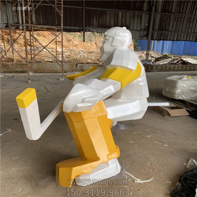 体育馆玻璃钢几何创意运动人物景观博鱼网页版