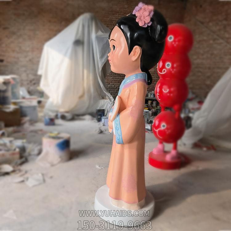 商场摆放玻璃钢卡通宫女人物博鱼网页版