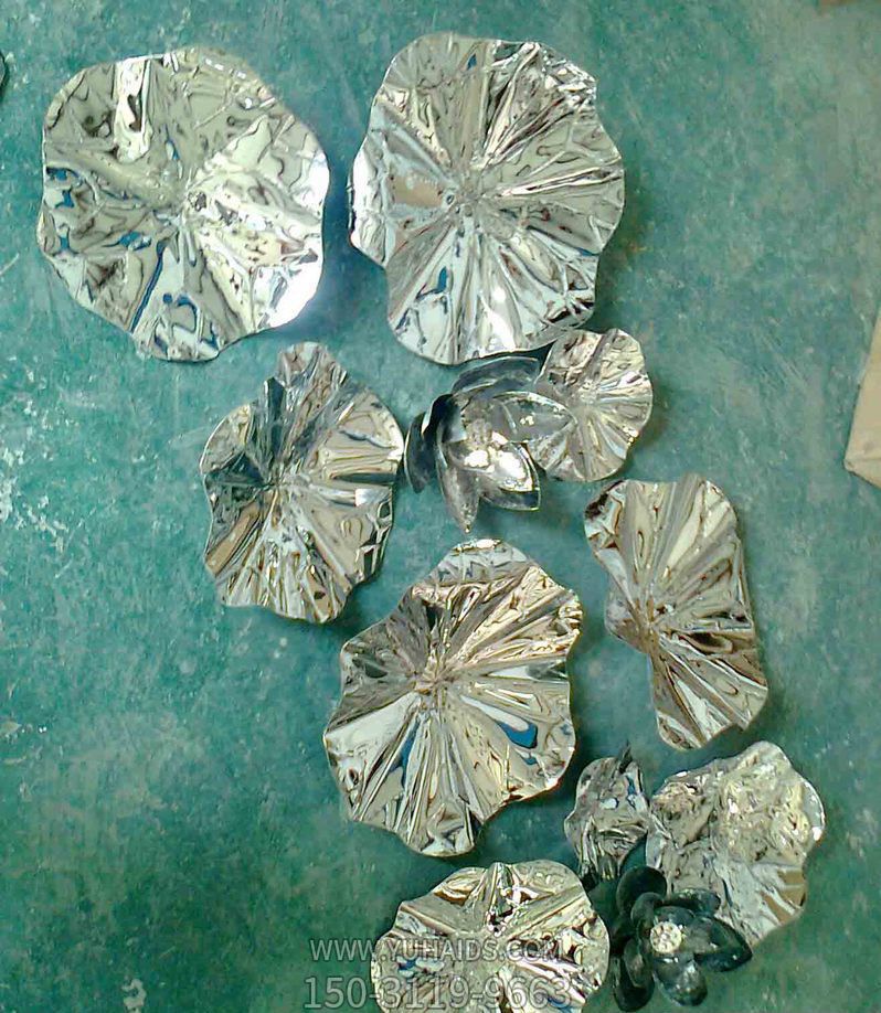 公园户外广场不锈钢镜面创意抽象工艺装饰品荷叶博鱼网页版