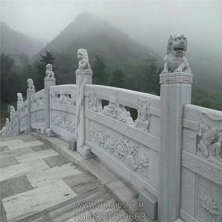 景区石拱桥汉白玉栏板  校园升旗台石雕围栏博鱼网页版