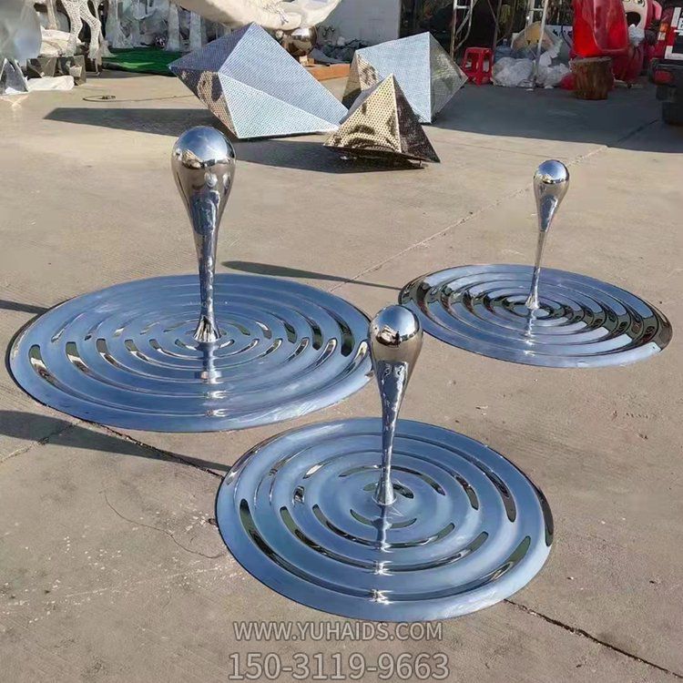 不锈钢水滴水波纹盘，别墅会所景观博鱼网页版