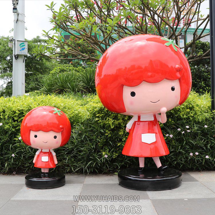 玻璃钢卡通人偶，可爱的小女生形象博鱼网页版