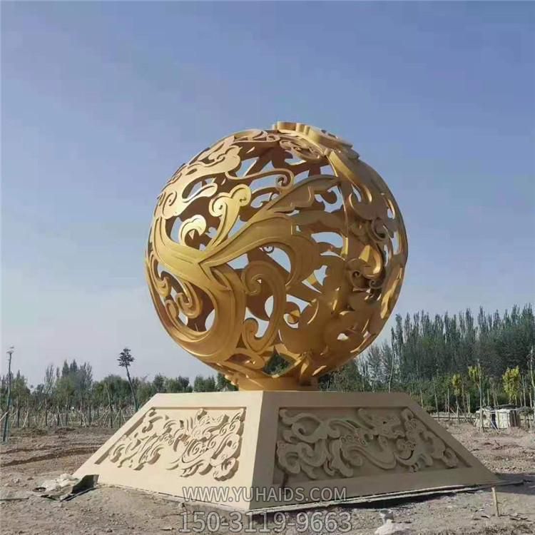 大型户外不锈钢发光镂空球城市园林景观博鱼网页版