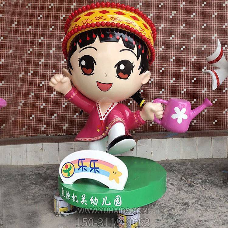 幼儿园户外操场玻璃钢卡通人物景观摆件博鱼网页版