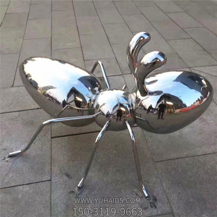 不锈钢镜面蚂蚁博鱼网页版城市园林小品摆件