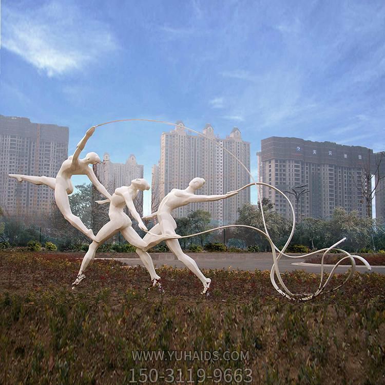 园林广场玻璃钢抽象运动的人物博鱼网页版