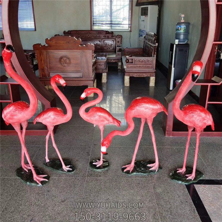 玻璃钢卡通抽象创意动物景观火烈鸟博鱼网页版