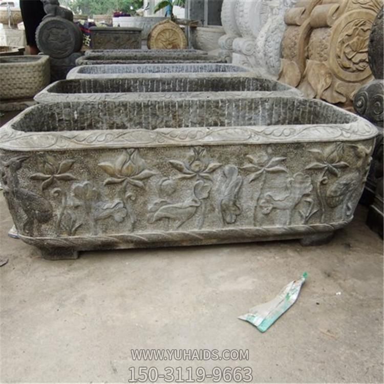 仿古青铜户外园林景观老石槽博鱼网页版