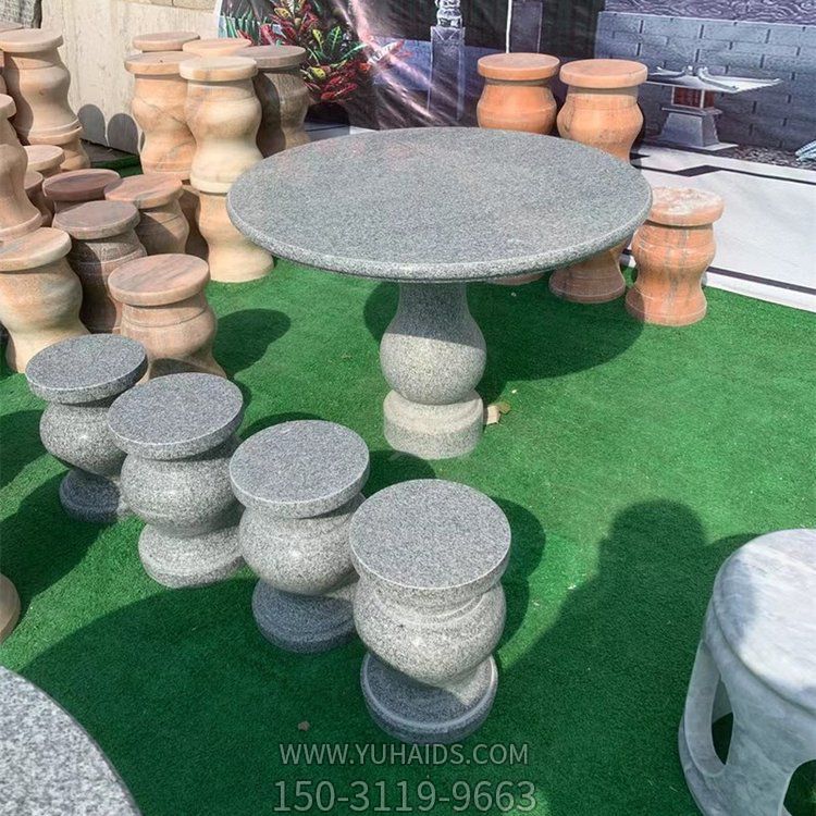 大理石石雕园林砂石休闲石桌凳博鱼网页版
