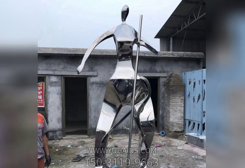 不锈钢抽象户外艺术装饰品琴博鱼网页版