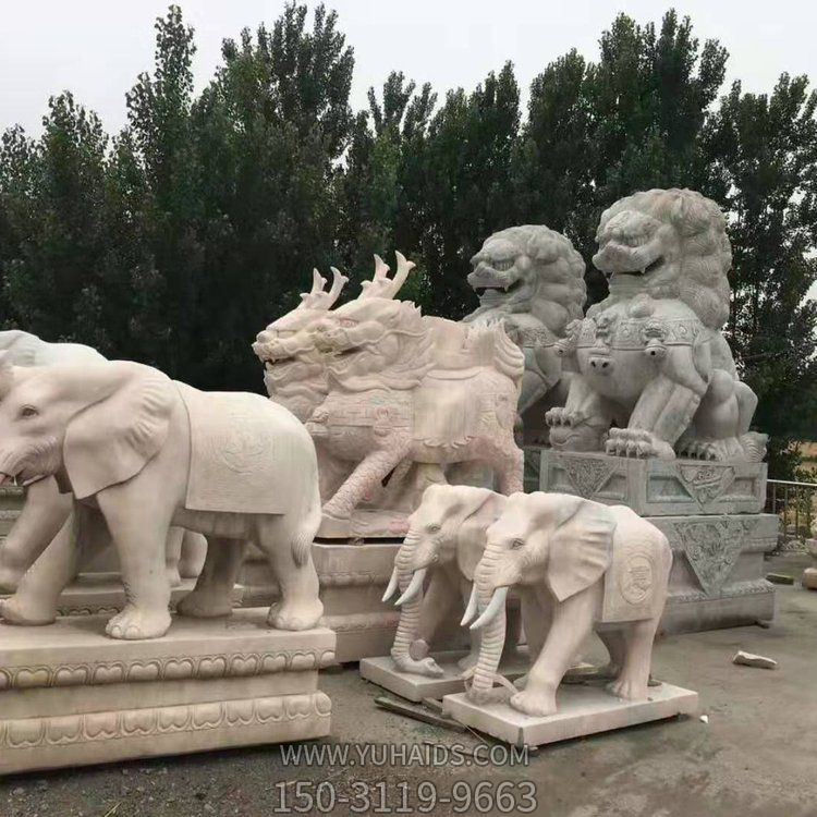 晚霞红户外园林景观石石雕大象博鱼网页版 