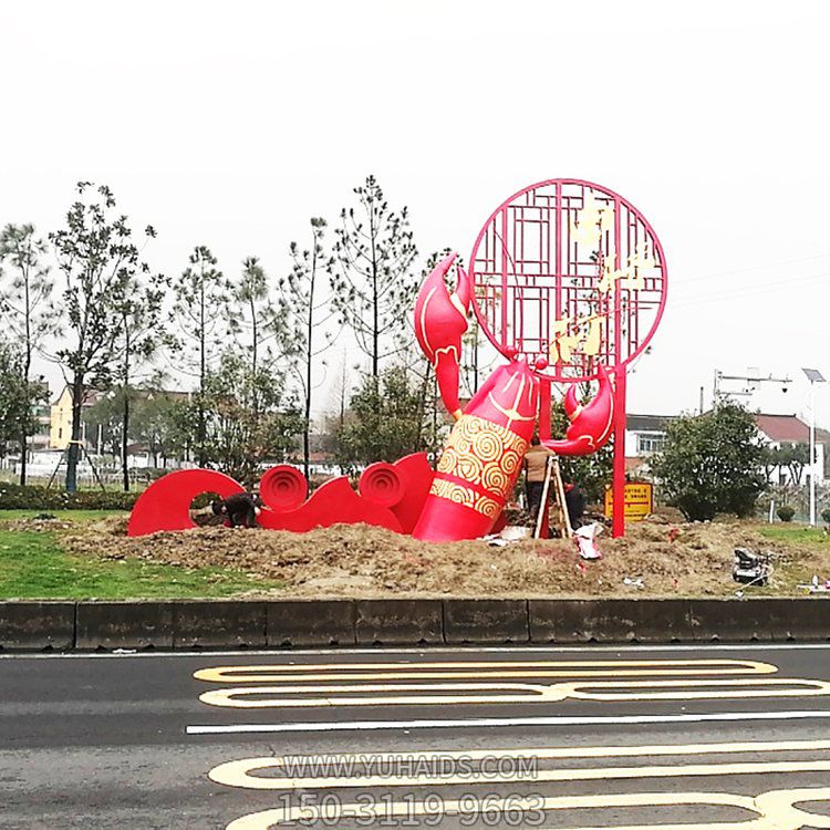 城市街道边装饰玻璃钢大型龙虾模型博鱼网页版