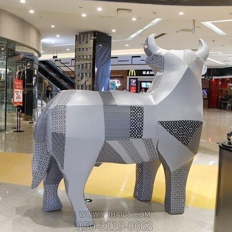 不锈钢几何园林商场景观抽象动物摆件博鱼网页版