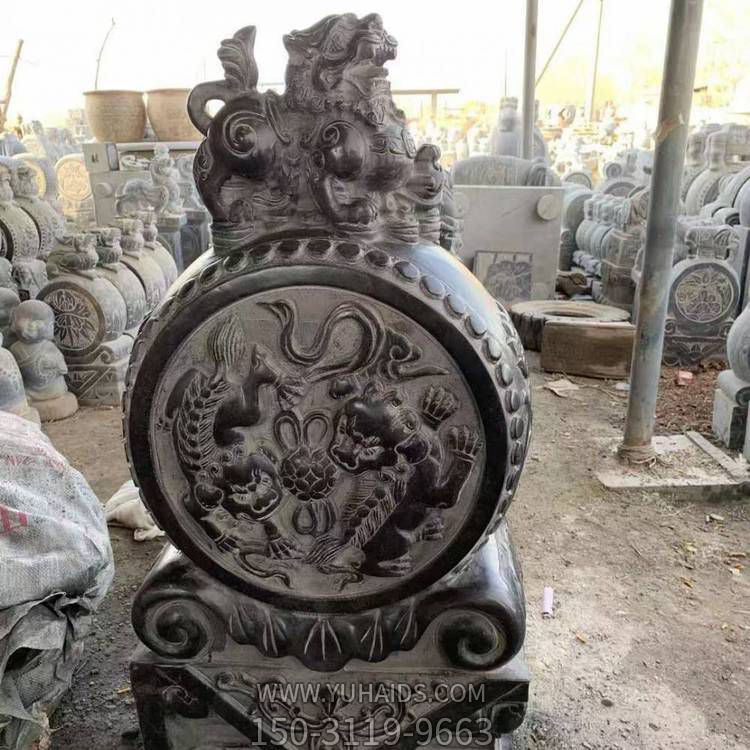 庭院门口仿古做旧青石石雕抱鼓石博鱼网页版