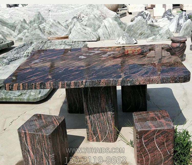 大理石花纹花园景观石桌凳博鱼网页版