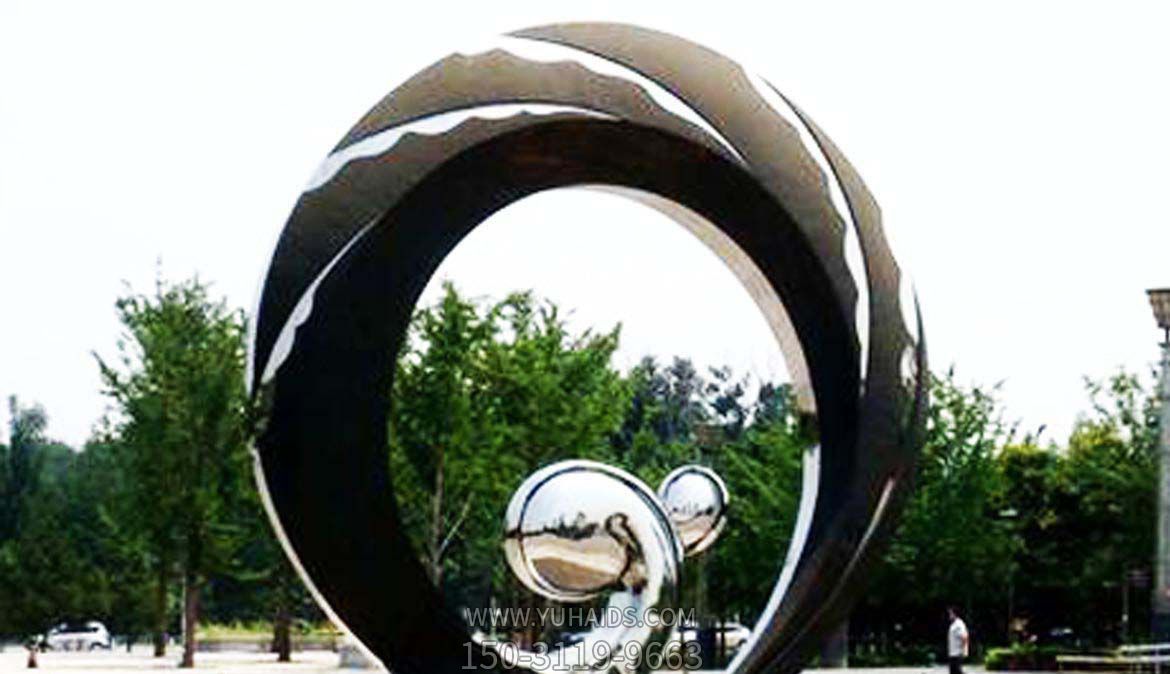 景区大型环形不锈钢海浪浪花博鱼网页版