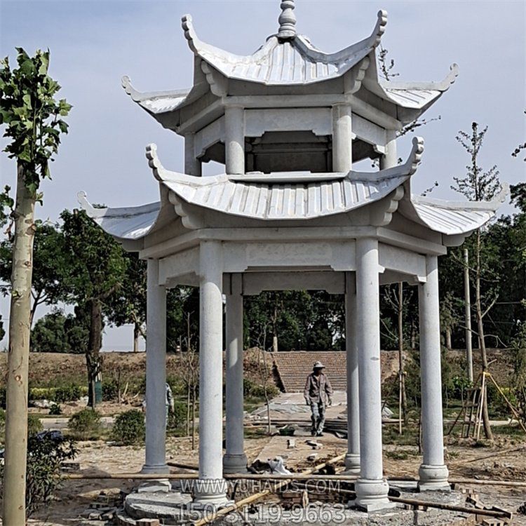 石雕凉亭中式六角亭子户外庭院花岗岩博鱼网页版