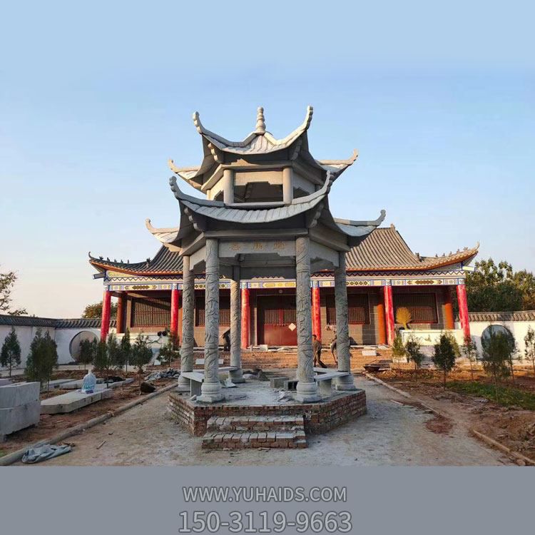 中式石雕户外多层乘凉凉亭博鱼网页版