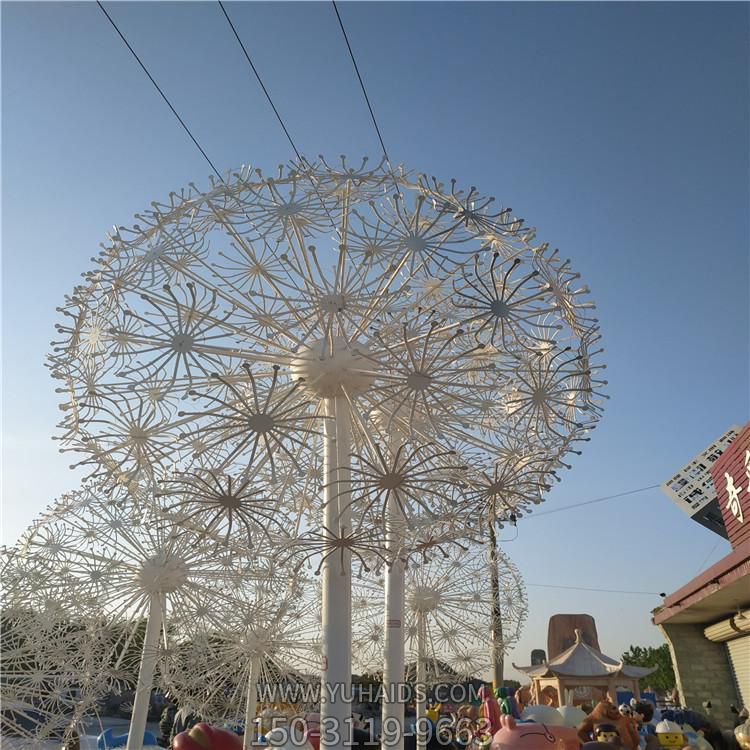 广场不锈钢镂空球蒲公英摆件博鱼网页版