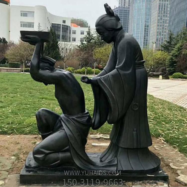 寓言故事岳母刺字玻璃钢仿铜人物博鱼网页版