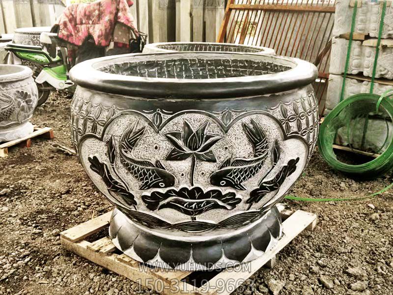 庭院石雕青石双鱼缸博鱼网页版