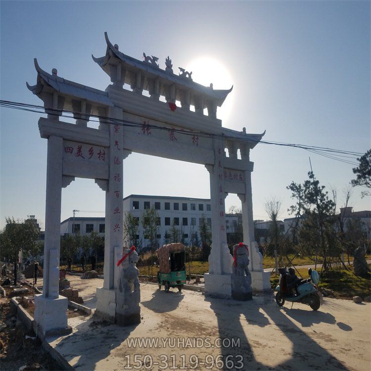 园林户外大理石石雕牌坊博鱼网页版