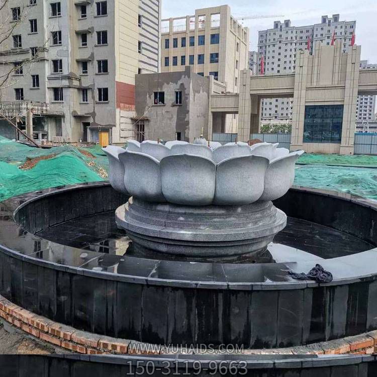 小区大理石雕刻莲花喷泉天鹅喷泉景观博鱼网页版