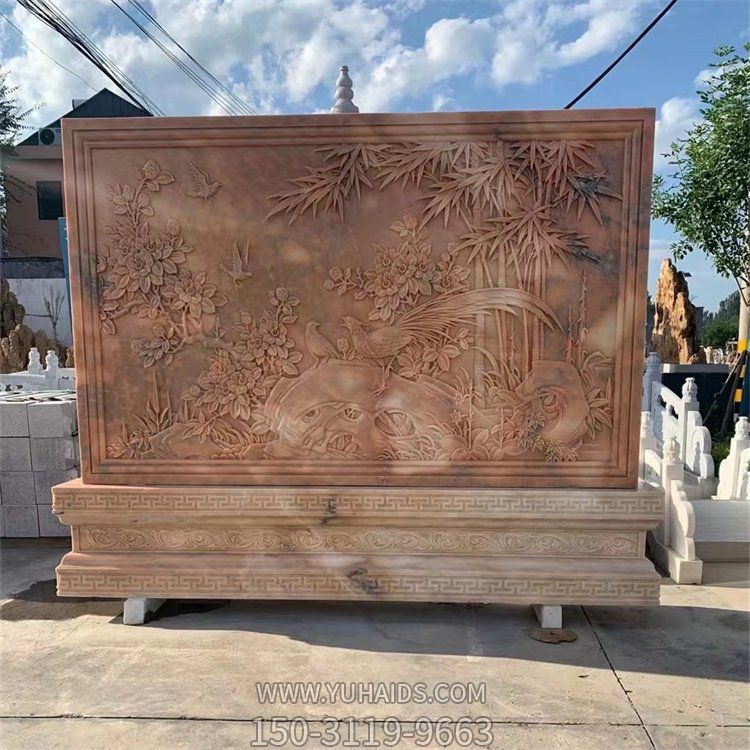 庭院户外晚霞红浮雕影壁博鱼网页版