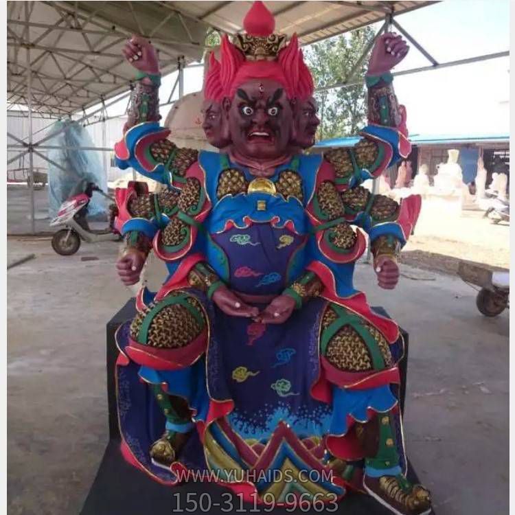寺庙大型玻璃钢彩绘供奉佛像火德神君博鱼网页版