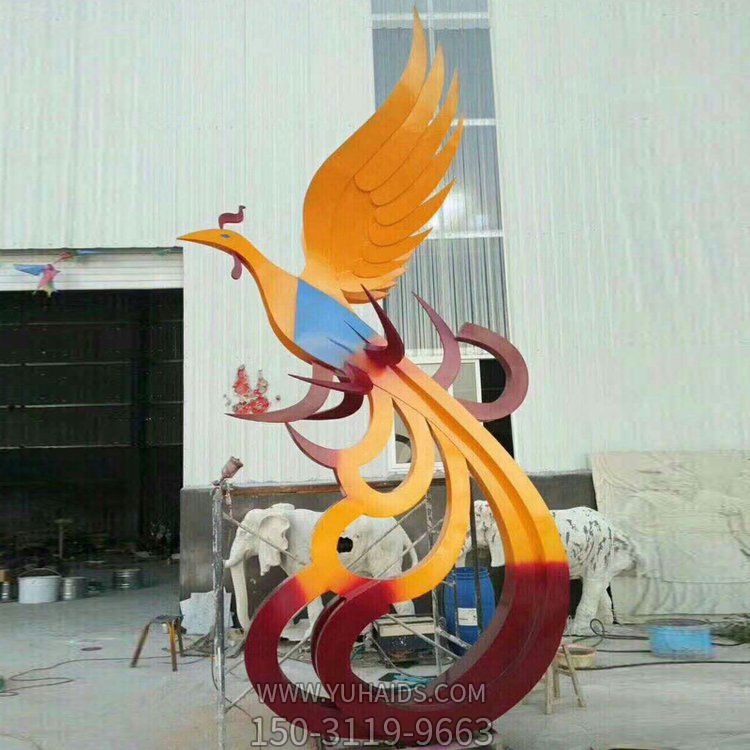 抽象凤凰摆件不锈钢大型户外广场景观博鱼网页版