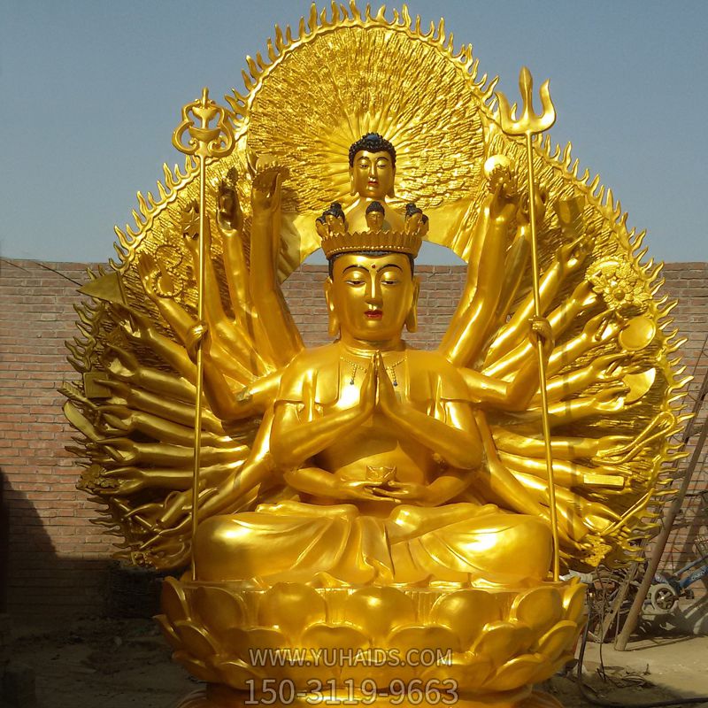 漆金铜雕寺庙景区大型供奉神佛观音博鱼网页版