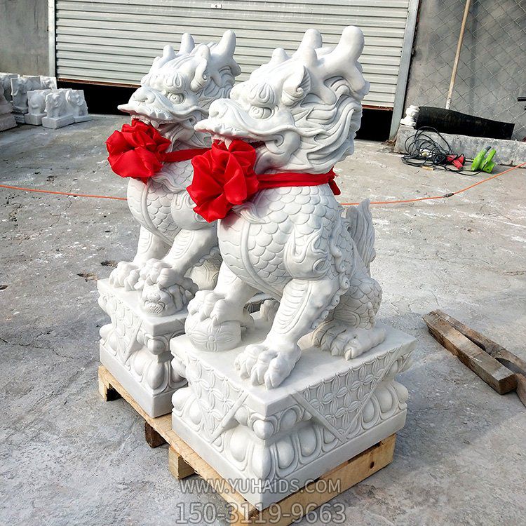 别墅庭院门口摆件青石大理石石雕园林狮子博鱼网页版