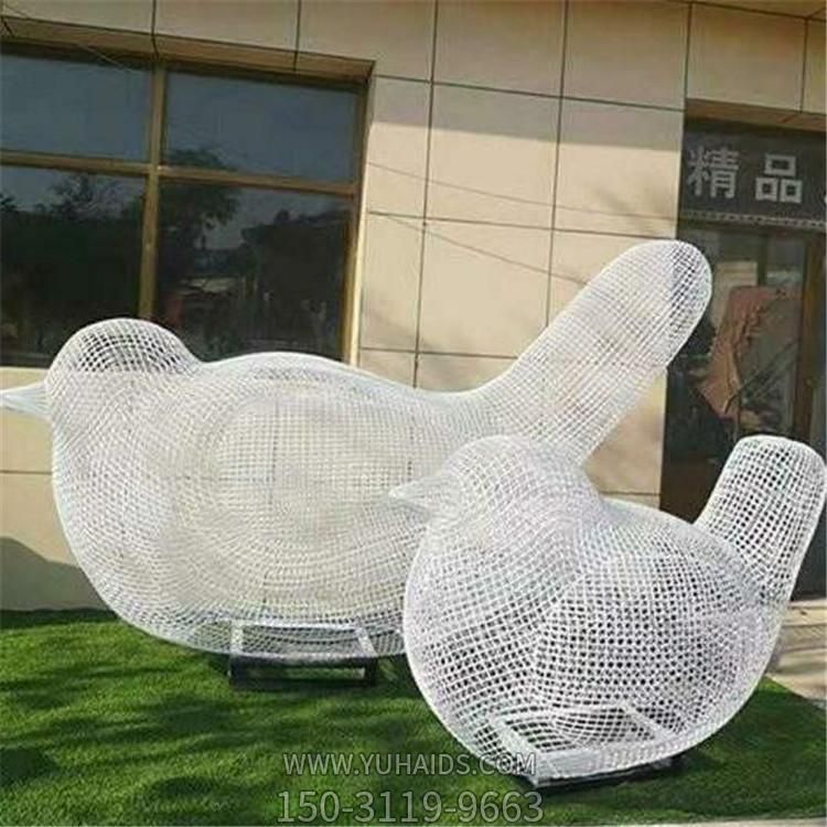 不锈钢镂空创意网格园林大型小鸟摆件博鱼网页版